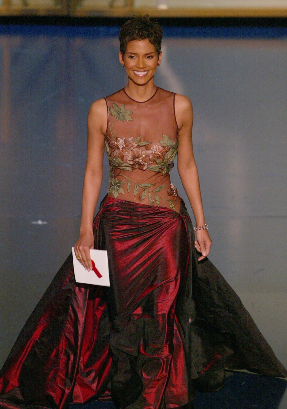 Halle Berry in 2002 wearing an Elie Saab gownAFP/Getty