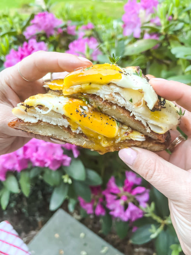 Sliced Croque Madame<p>Courtesy of Jessica Wrubel</p>