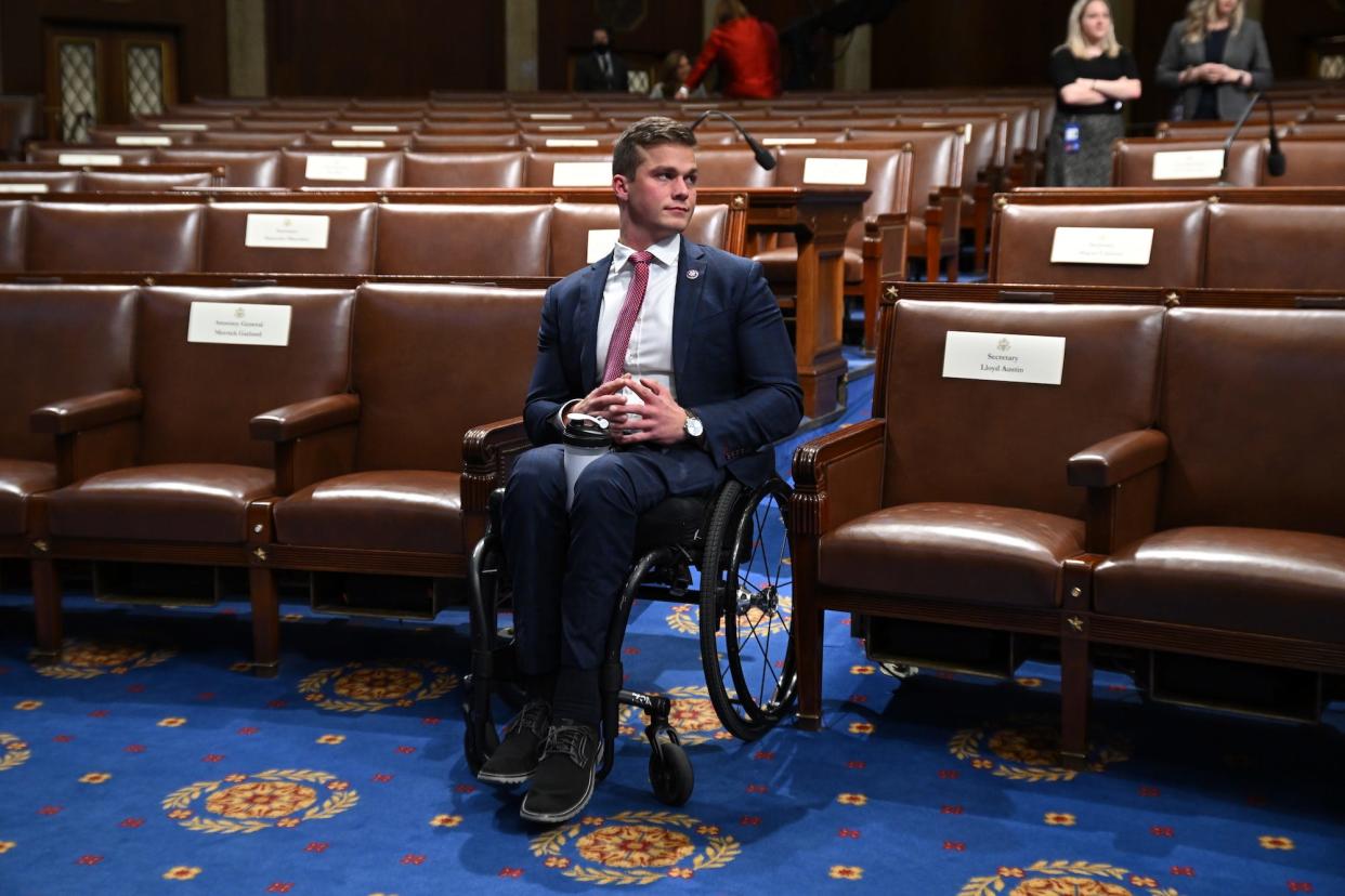 Republican Rep. Madison Cawthorn of North Carolina in the House chamber ahead of the State of the Union address on March 1, 2022.