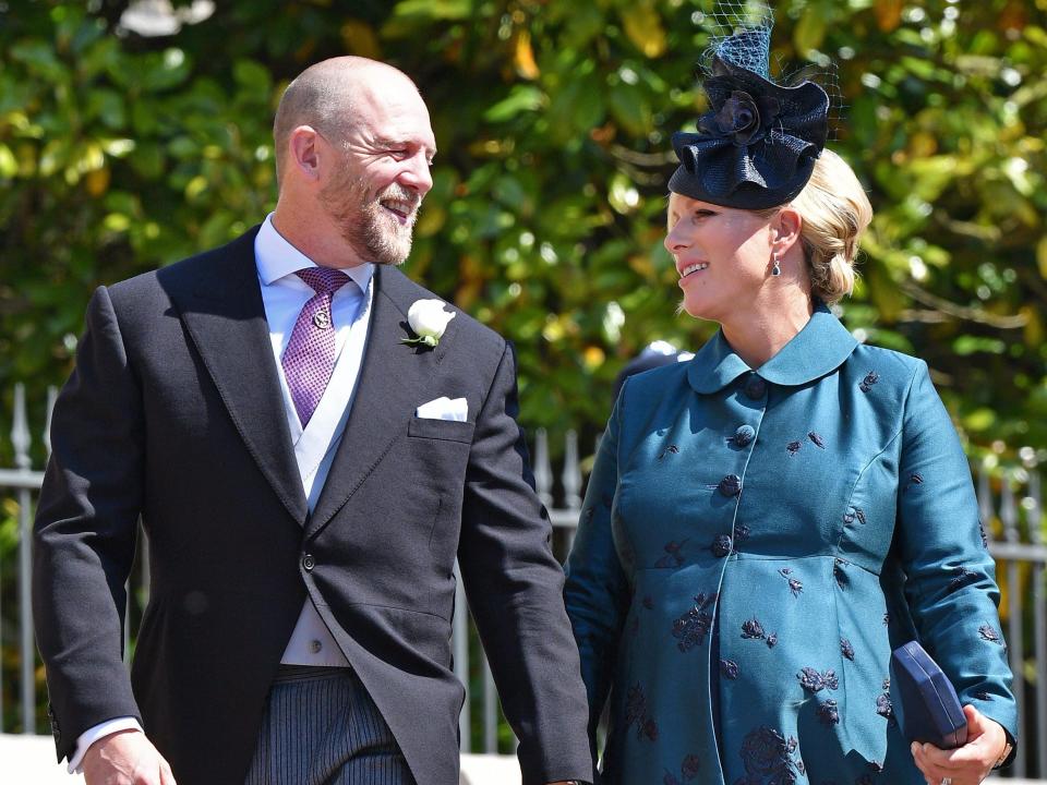 Mike Tindall and Zara Tindall attending the wedding of Prince Harry and Meghan Markle.