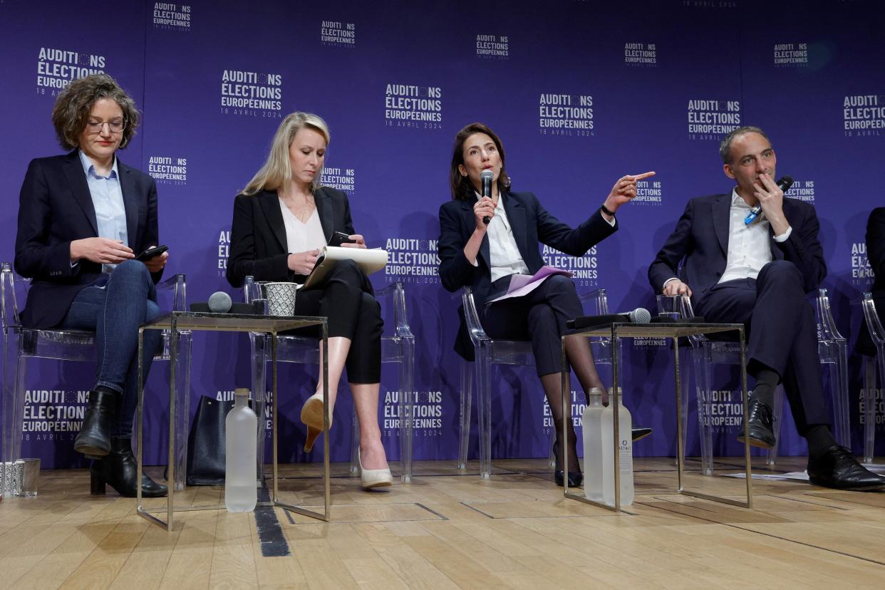 Sous pression, notamment de Raphael Glucksmann, Valérie Hayer réagit à ses alliés qui pactisent avec l’extrême droite. Photo d’illustration prise lors d’uen rencontre devant le Medef.