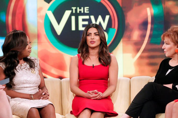 Priyanka Chopra appeared on 'The View' and talked about growing up an awkward teenager. (Photo: Lou Rocco/ABC via Getty Images)