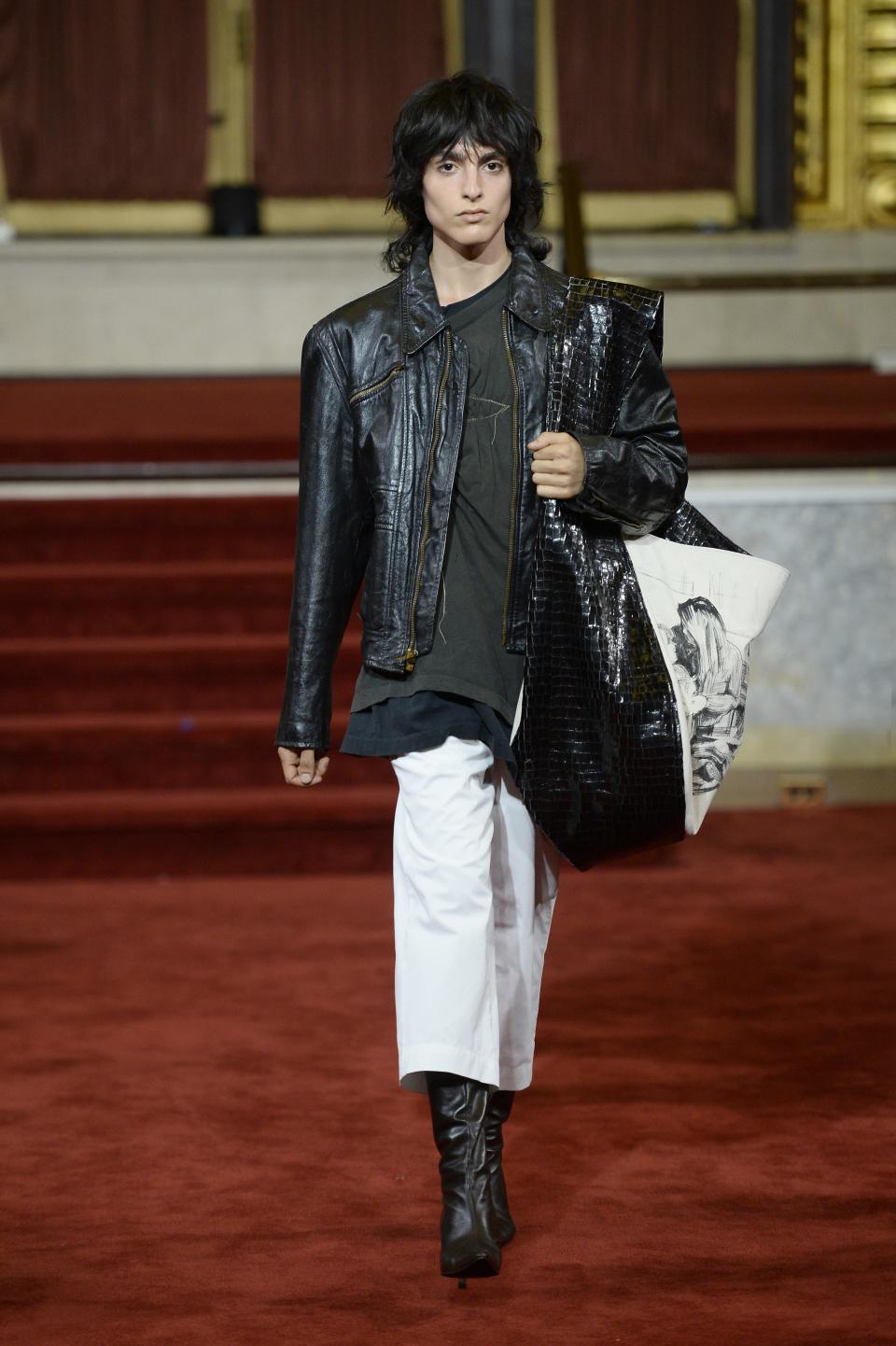 A terrific leather jacket look from CDLM.