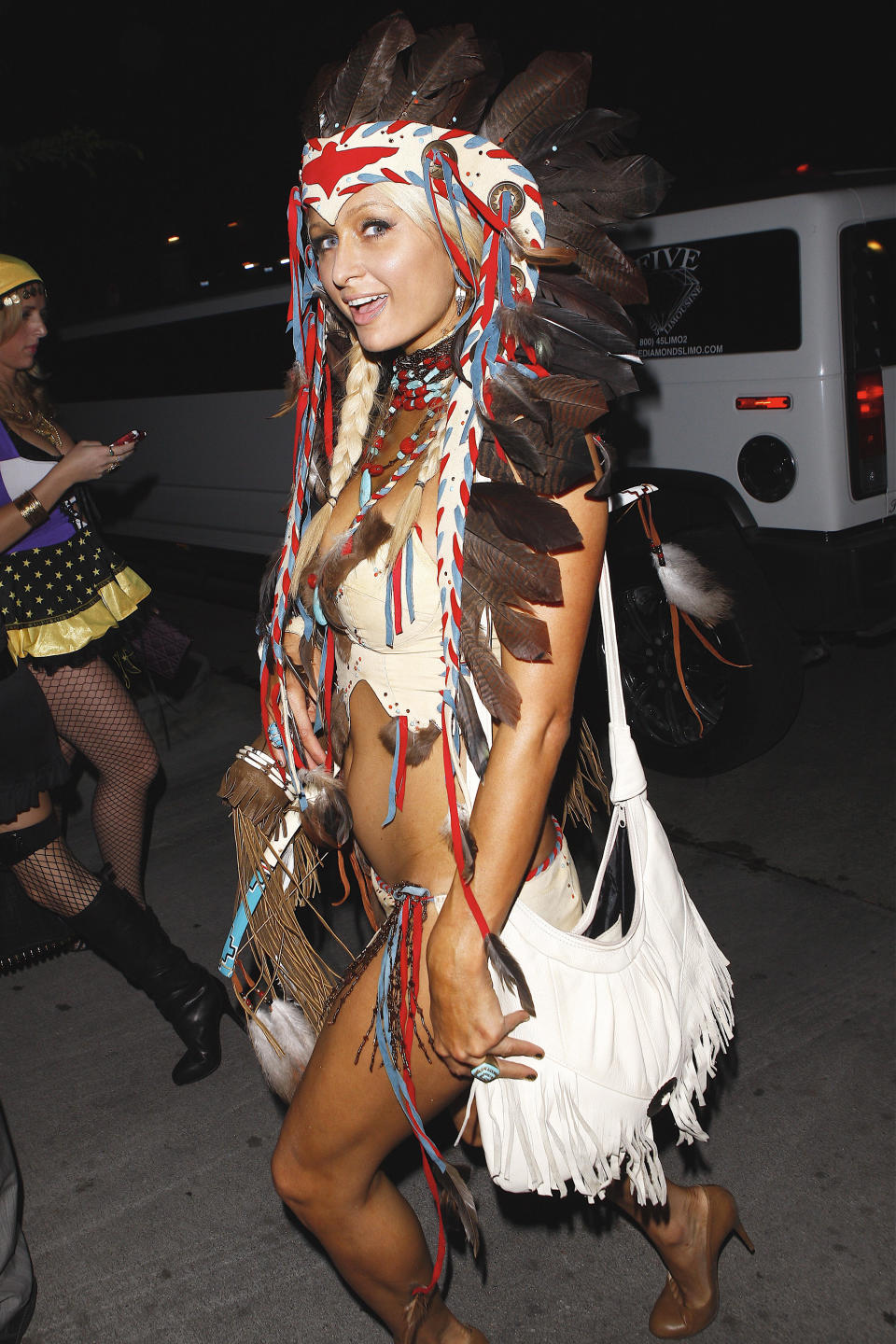 <p>Years before, in 2010, the socialite also offended as a sexy Native American. (Photo: X17) </p>