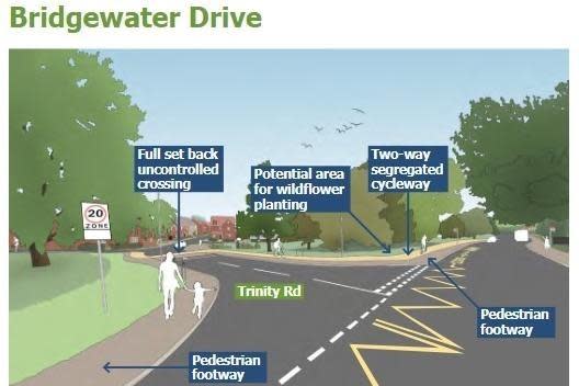 Here's an artist's impression of what Bridgewater Drive will look like once complete. (Photo: WNC)