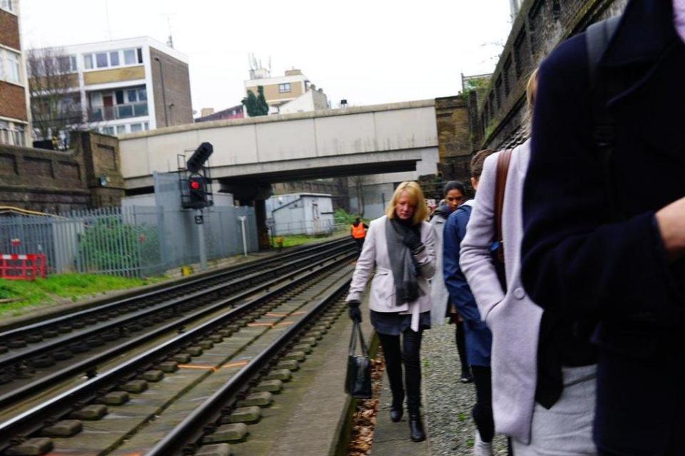 Commute: People during the travel trouble on Friday morning. (Stefan Jakubowski)