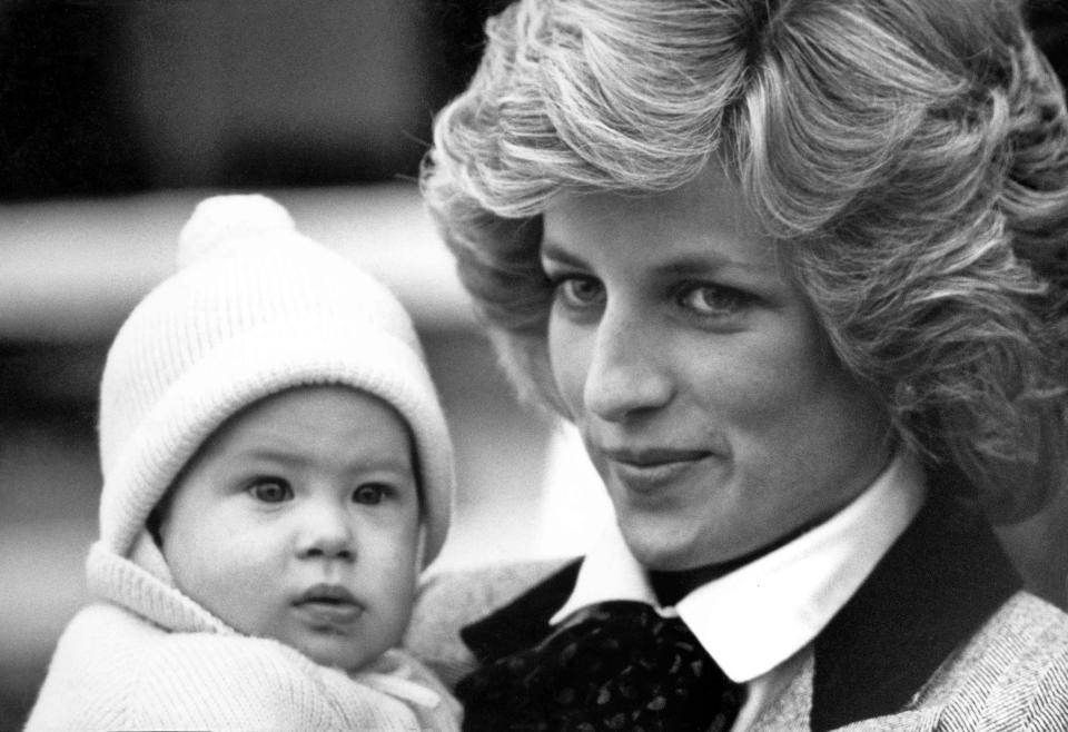 Prince Harry as a baby with his mother Princess Diana (Getty)