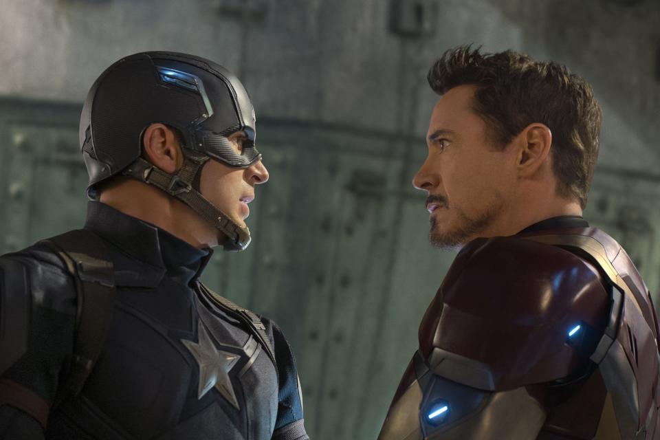 It's Team Cap vs. Team Iron Man in "Civil War."