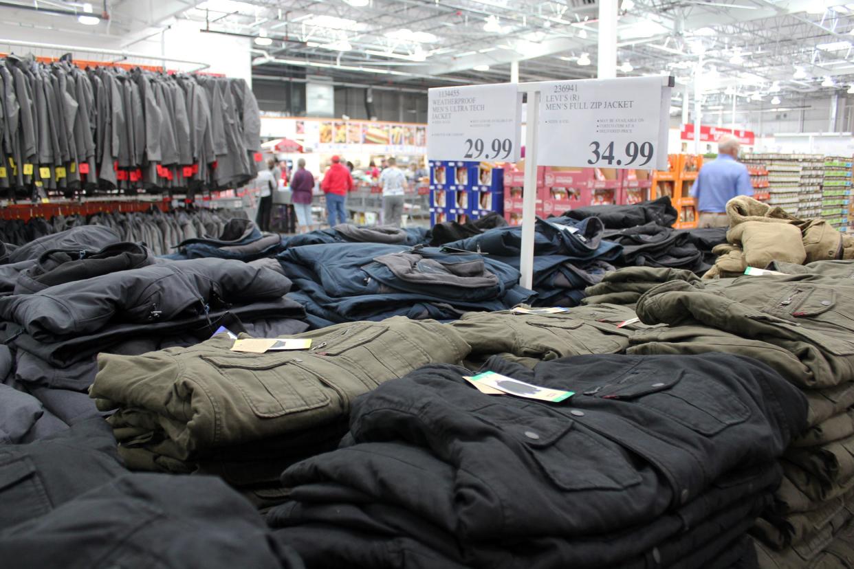 Clothing section of Costco