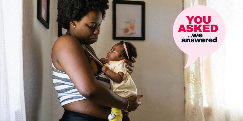 a person holding a baby