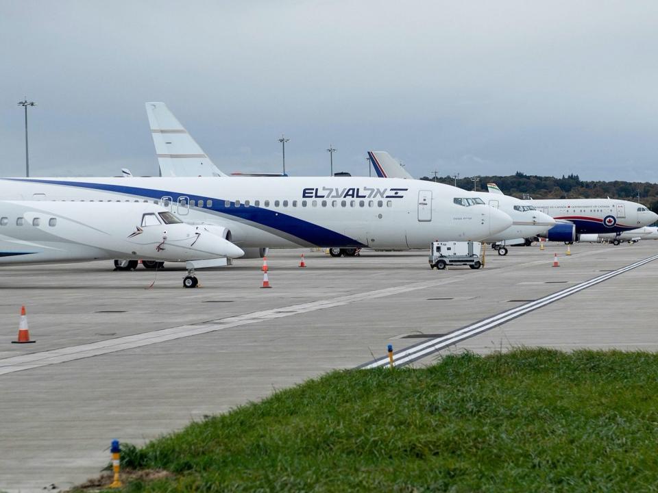 Private jets in Glasgow, Scotland for COP26