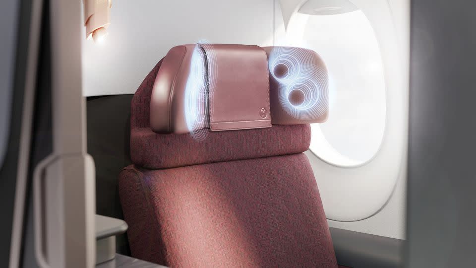 Both first- and business-class cabins on the new A350-1000 planes will offer headphone-free stereos. - Japan Airlines