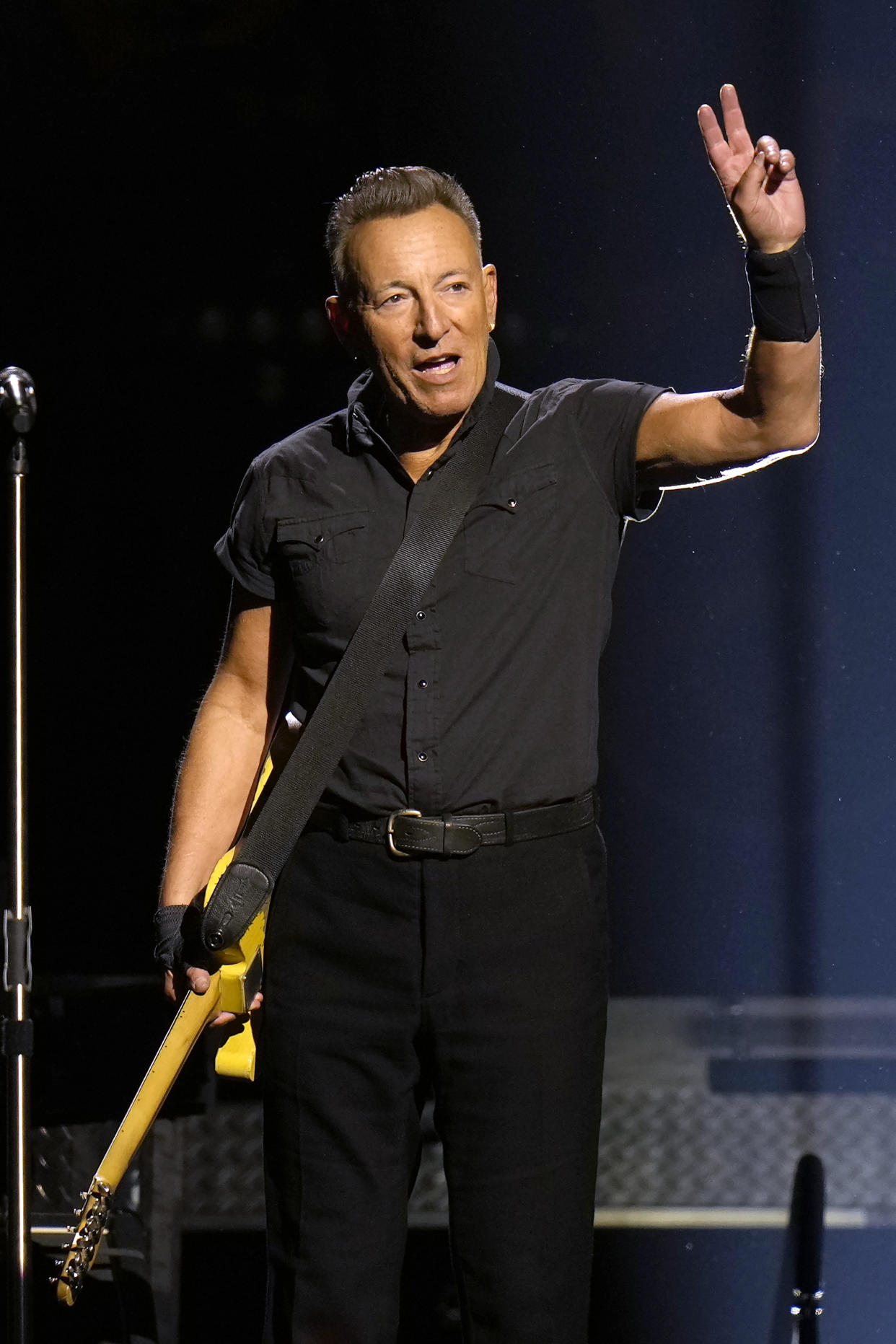 Singer Bruce Springsteen and the E Street Band perform during their 2023 tour Wednesday, Feb. 1, 2023, at Amalie Arena in Tampa, Fla. (AP Photo/Chris O'Meara)