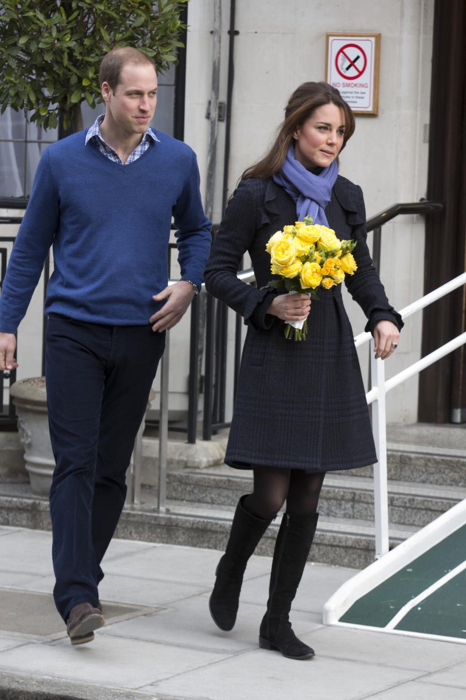 The Duchess Of Cambridge Leaves The King Edwards VII Hospital