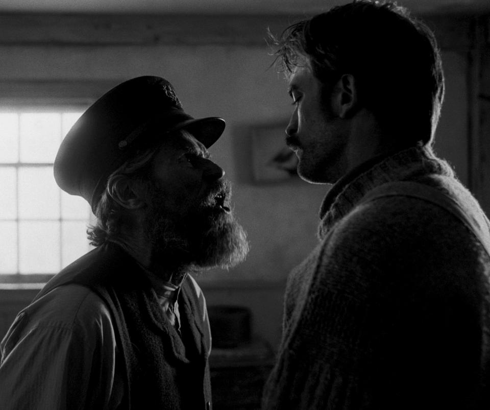 Dafoe and Pattinson in "The Lighthouse." (Photo: A24)