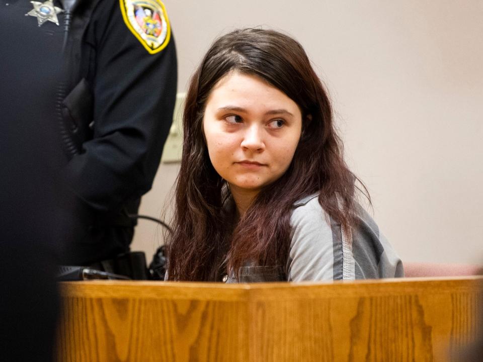 Megan Boswell appears in Sullivan County General Sessions Court in Bristol, Tenn., on Monday, March 2, 2020.