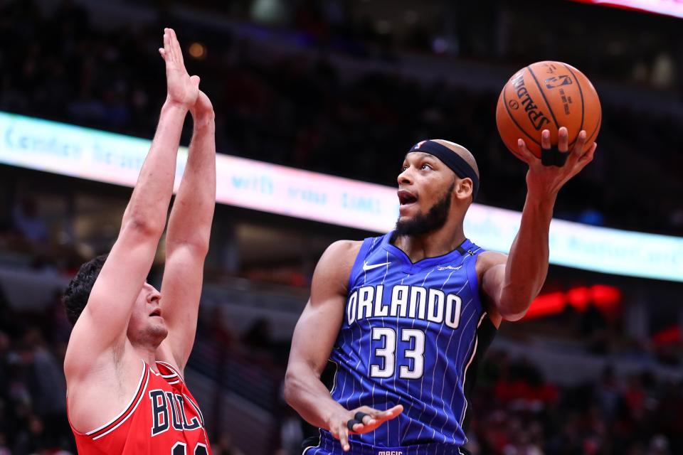 Adreian Payne, pictured here in action for the Orlando Magic in 2017.