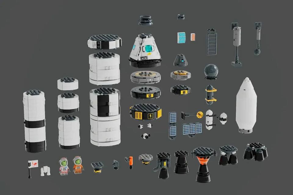 Konzeptbilder aus der Einreichung des Kerbal-Weltraumprogramms von Lego Ideas