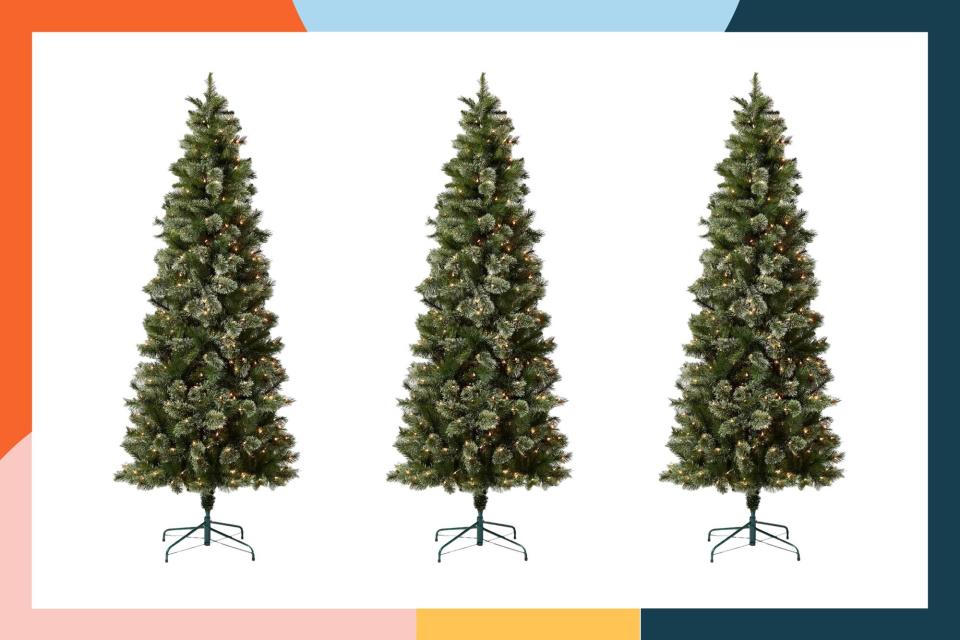 Pre-Lit Slim Virginia Pine Artificial Christmas Tree Clear Lights