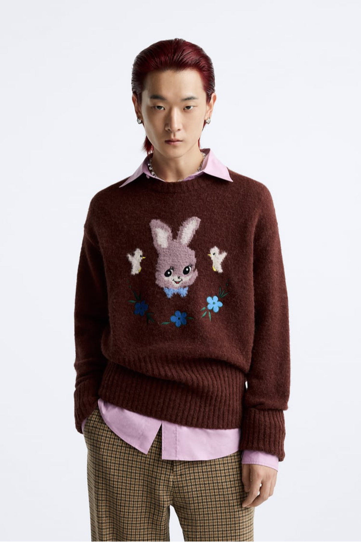 The fashion set are falling for knitwear with adorable animals stitched across the chest (Zara)