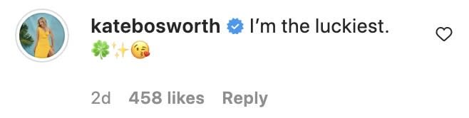 A screenshot of Kate's comment