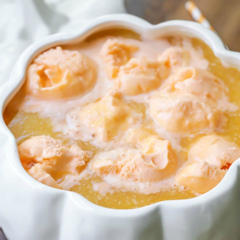 <p>Lil' Luna</p><p>Adults and kids alike love this tasty Halloween Punch made with pineapple juice, orange juice, sprite and orange sherbet ice cream.</p><p><strong>Get the recipe: <a href="https://lilluna.com/halloween-punch/" rel="nofollow noopener" target="_blank" data-ylk="slk:Orange Sherbet Holiday Punch;elm:context_link;itc:0;sec:content-canvas" class="link "><em>Orange Sherbet Holiday Punch</em></a></strong></p>