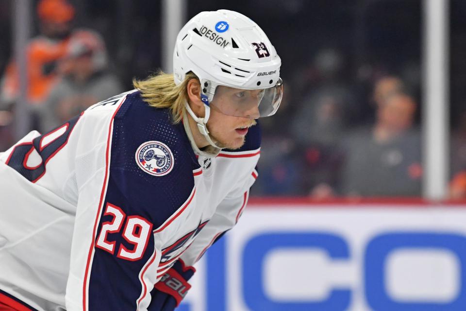 Columbus Blue Jackets winger Patrik Laine scored 26 goals last season.