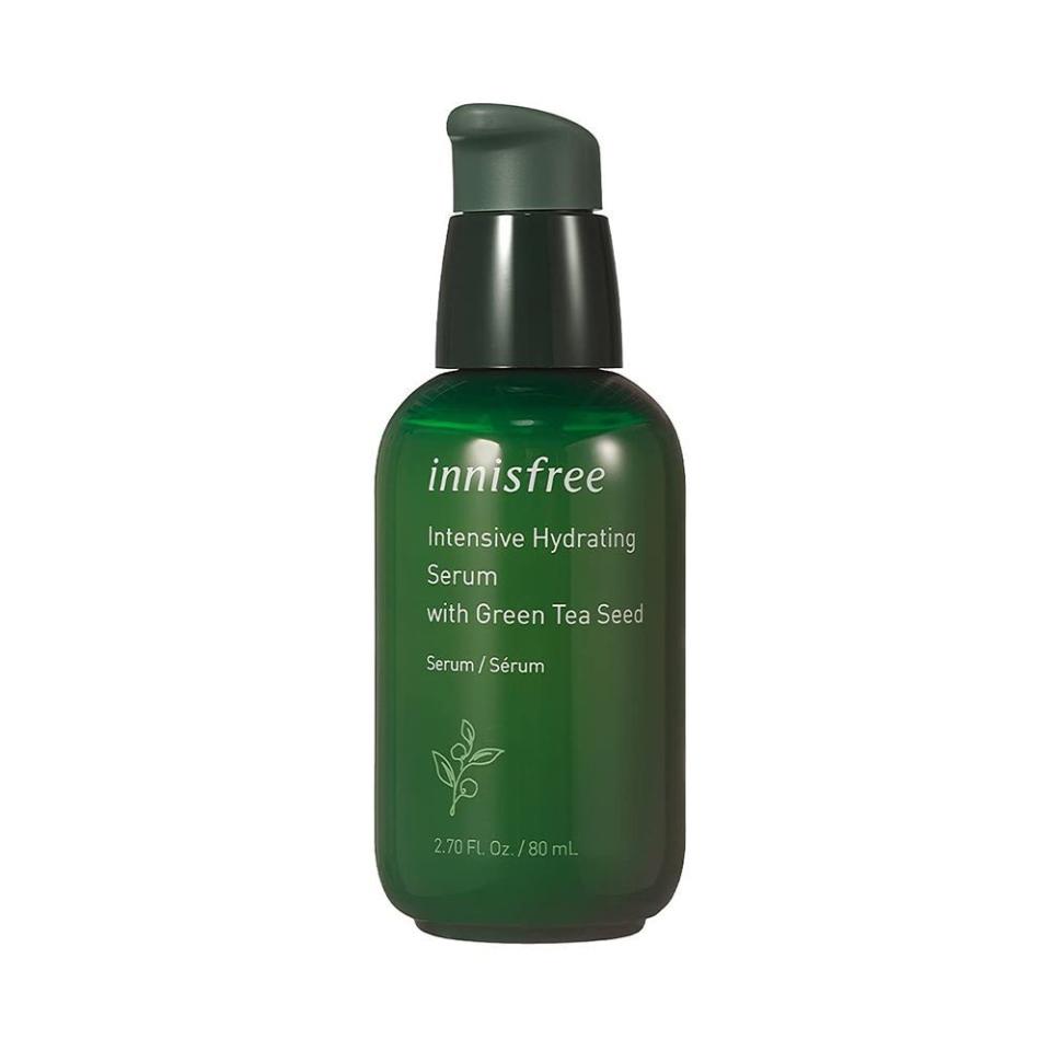 <p><strong>innisfree</strong></p><p>amazon.com</p><p><a href="https://www.amazon.com/dp/B08WZR9KKV?tag=syn-yahoo-20&ascsubtag=%5Bartid%7C10051.g.36688891%5Bsrc%7Cyahoo-us" rel="nofollow noopener" target="_blank" data-ylk="slk:Shop Now;elm:context_link;itc:0;sec:content-canvas" class="link ">Shop Now</a></p><p><del>$27.00</del> $18.90 <strong>(30% off)</strong></p><p>This fan-favorite serum (one is sold every 10 seconds!) packs a serious hydration punch. Thanks to its blend of Jeju Green Tea Extract and Green Tea Seed Oil, both rich in antioxidants, leaving you with all-day hydration behind. </p>