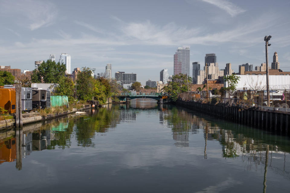 A general view of the Gowanus Canal in the Red Hook area of Brooklyn