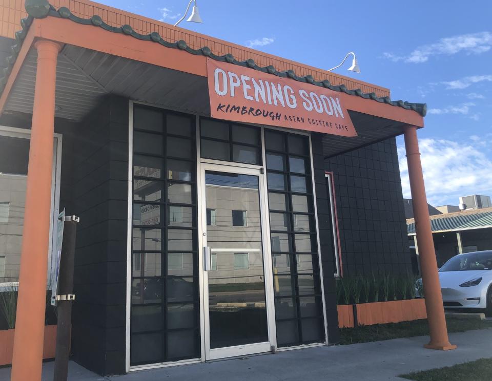 A sign announcing Kimbrough Asian Cuisine Cafe hangs on the former Rice House Restaurant building at 625 S. Kimbrough Ave on Oct. 19, 2023.