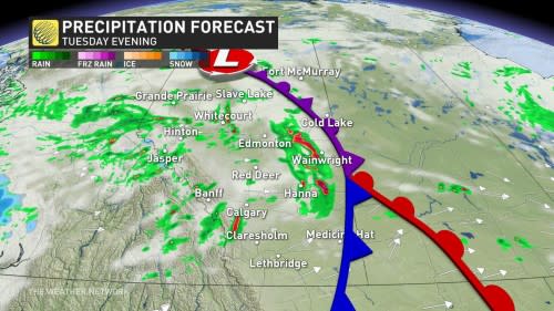 Baron - Alberta Tuesday evening precip - June11