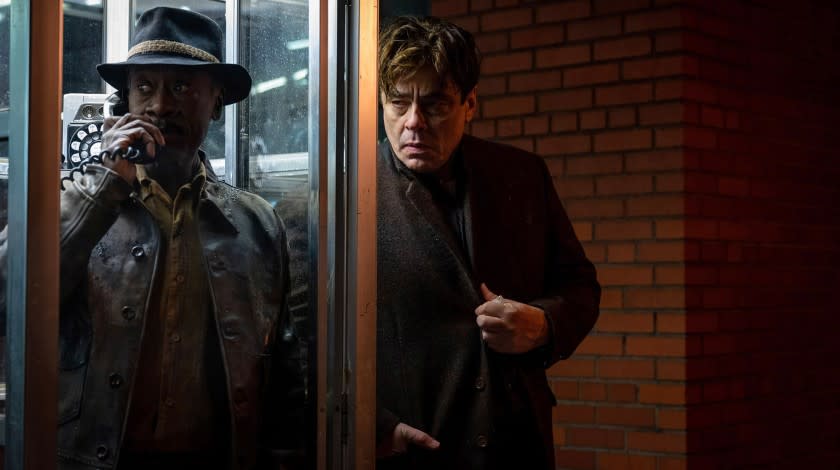 Don Cheadle, left, and Benicio Del Toro in Steven Soderbergh's 'No Sudden Move.'