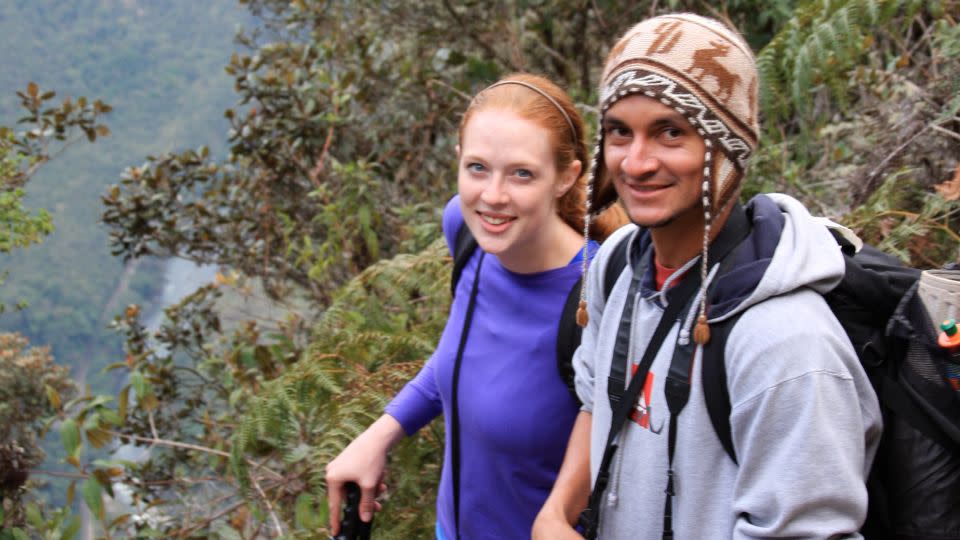 Laura and Adrian on the Inca Trail together. - Adrian and Laura