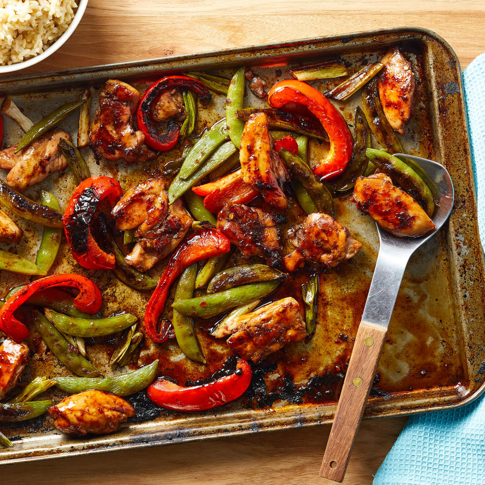 Sheet-Pan Garlic-Soy Chicken & Vegetables