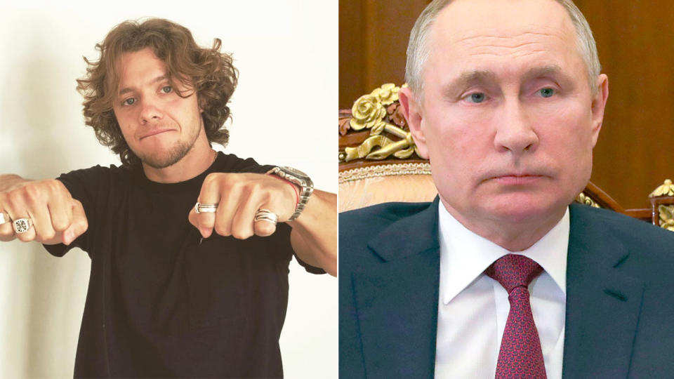 Pictured here, NY Rangers star Artemi Panarin and Russian President Vladimir Putin. 