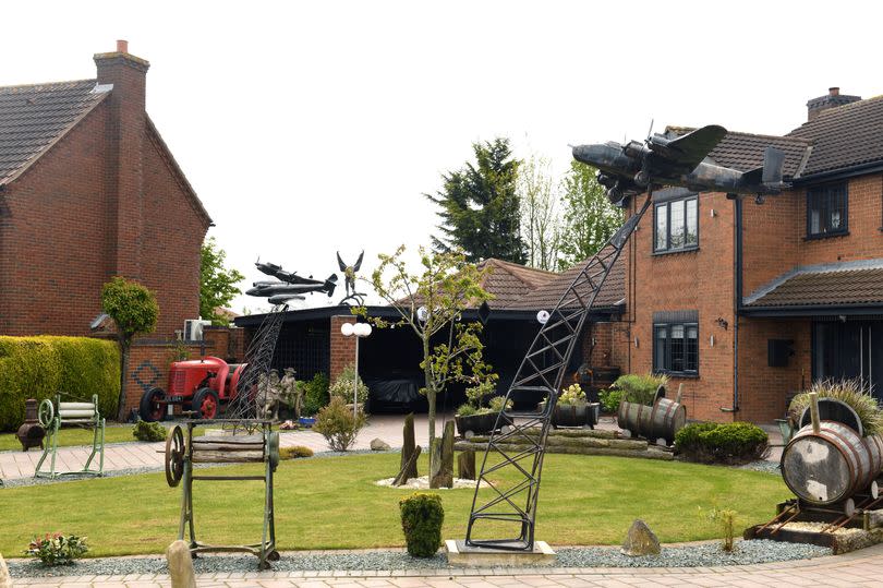 The sculptures which were granted planning permission at a home in Hibaldstow