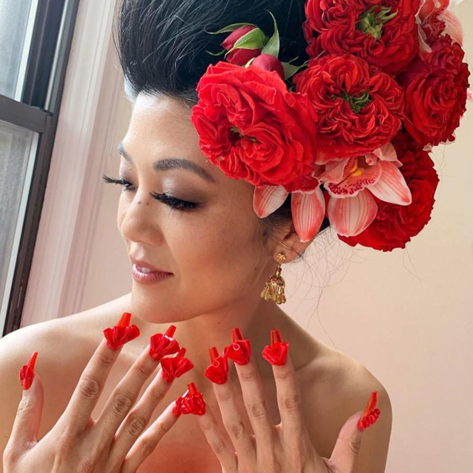 <h1 class="title">michelle lee met gala beauty look lashes</h1><cite class="credit">Courtesy of Instagram/@michellelee</cite>