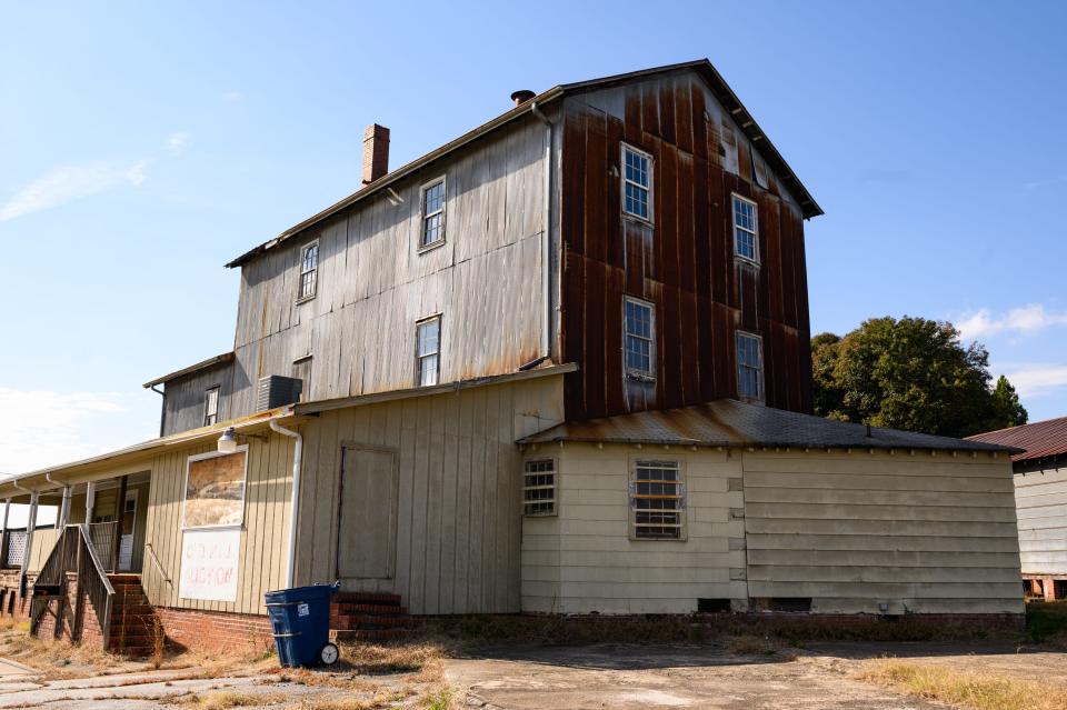 Bryan Beal, founder of B&B Investment Partners, hopes to redevelop three former flour mills in Fountain Inn. One of the mills can be seen in this image taken Tuesday, Nov. 2, 2021.