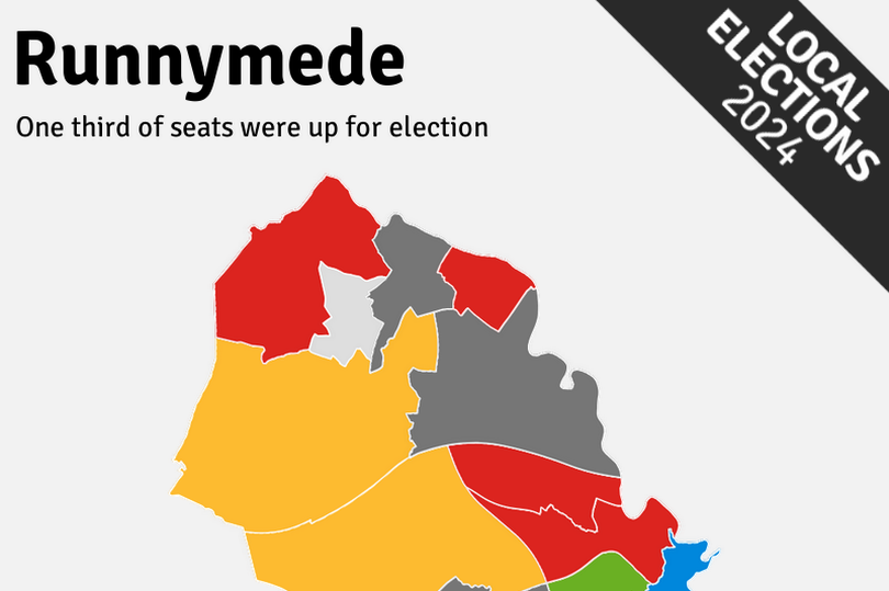 Local Election 2024 results map for Runnymede