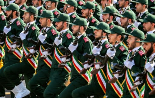 The United States placed the Islamic Revolutionary Guard Corps (pictured September 2018), Iran's ideological army, on their list of "foreign terrorist organisations"