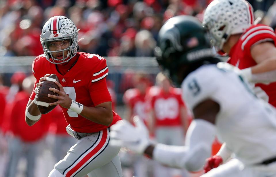 After Ohio State's bowl game, quarterback C.J. Stroud, who’ll likely be a Heisman Trophy finalist, will return for his redshirt sophomore season. He’ll be eligible to enter the NFL draft after that.
