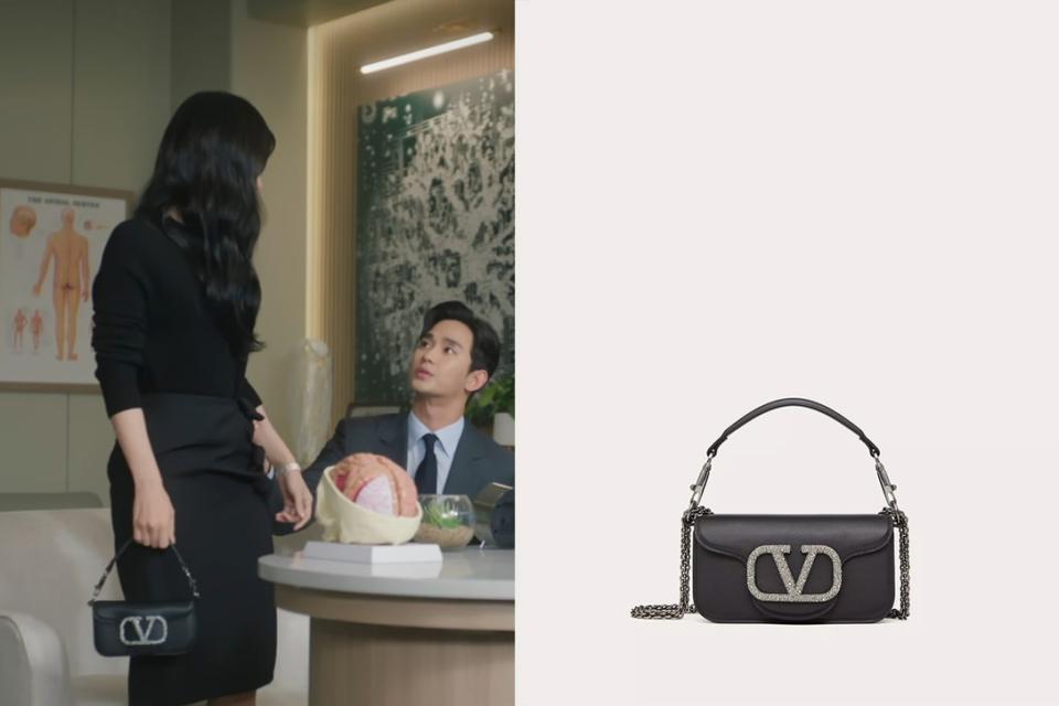 VALENTINO GARAVANI LOCÒ SMALL SHOULDER BAG WITH JEWEL LOGO (Image from 淚之女王截圖) 