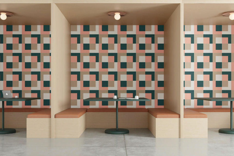 Waffle wall tile by Kelly Harris Smith for FilzFelt