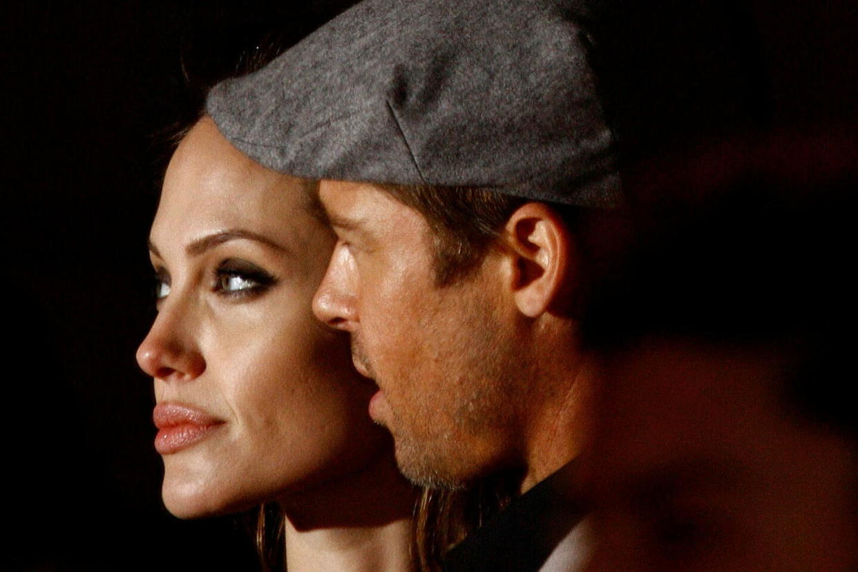 Les acteurs Brad Pitt et Angelina Jolie, du temps où tout semblait rose en 2007.  - Credit:Goff/INFphoto.com/Cover Images