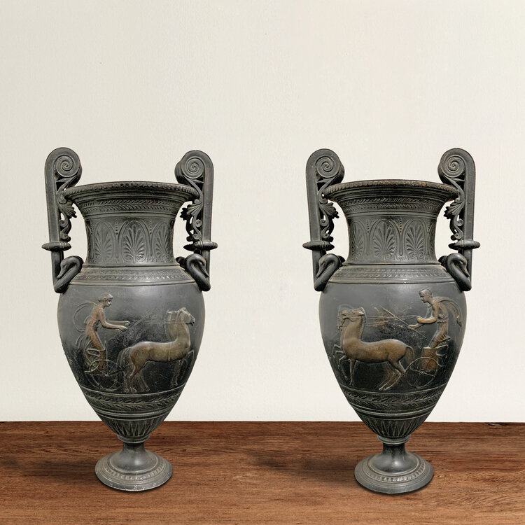 <p><a href="https://rightproperhome.com/home-1/pair-of-early-20th-century-bronze-roman-style-urns" rel="nofollow noopener" target="_blank" data-ylk="slk:Shop Now;elm:context_link;itc:0;sec:content-canvas" class="link rapid-noclick-resp">Shop Now</a></p><p>Right Proper Home </p><p>rightproperhome.com</p><p>$5500.00</p>