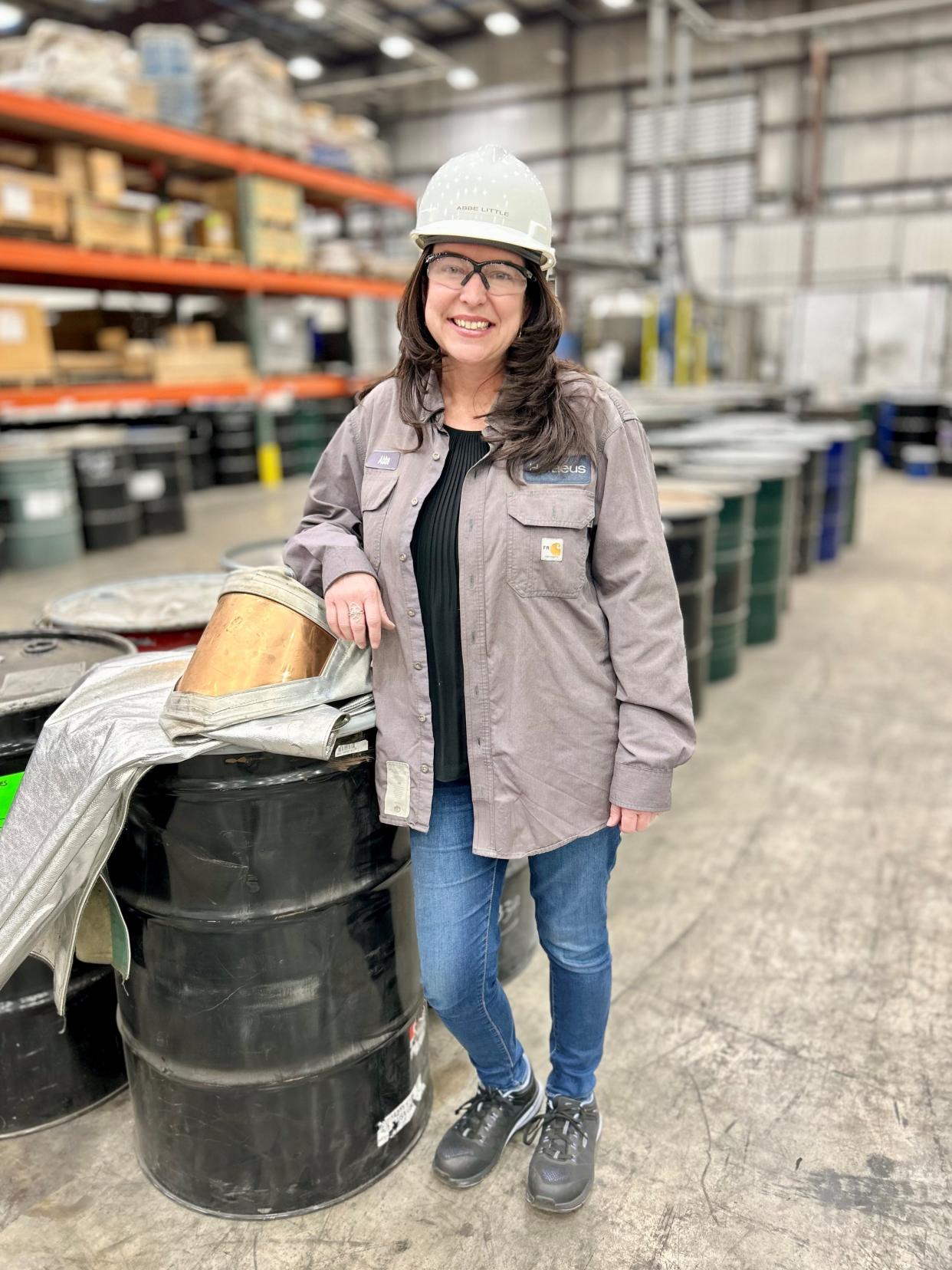 Abbe Little is smelting sales manager for Heraeus Precious Metals, a global precious metals processing and recycling facility in Wartburg.