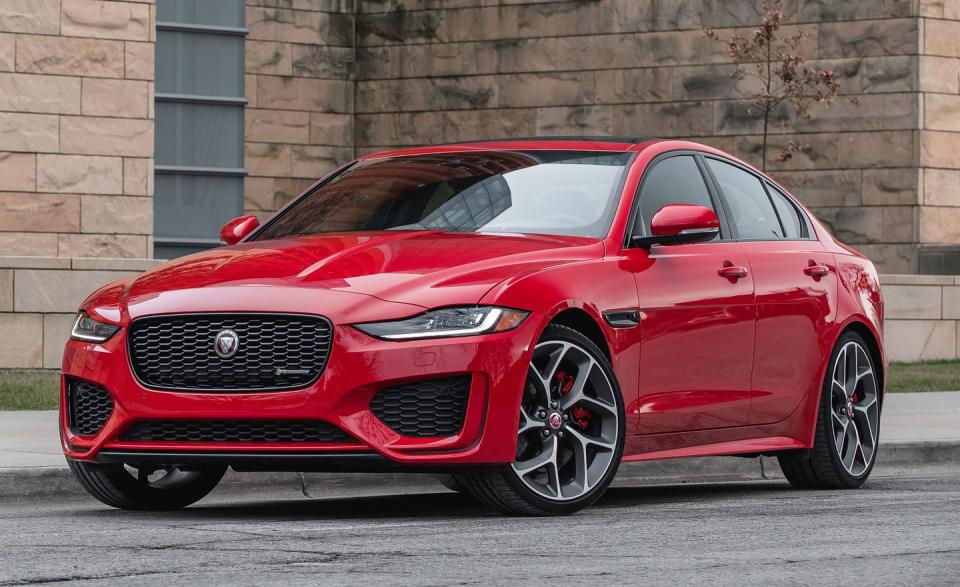 <p>Jaguar’s car sales were dismal in 2014 and the automaker needed to add another four-door sedan to its limited lineup. The <a href="https://www.caranddriver.com/jaguar/xe" rel="nofollow noopener" target="_blank" data-ylk="slk:Jaguar XE;elm:context_link;itc:0;sec:content-canvas" class="link ">Jaguar XE</a> was supposed to be the entry-luxury sports-sedan to steal buyers from the BMW 3-series and Mercedes-Benz C-class, and net sales like the Jaguar X-type once did when Jaguar could sell up to 30,000 units of just a single model. It went on sale here in the U.S. in 2017 with a 240-hp base engine and a price tag under $36,000. We drove a <a href="https://www.caranddriver.com/reviews/a20102295/2017-jaguar-xe-long-term-road-test-wrap-up/" rel="nofollow noopener" target="_blank" data-ylk="slk:340-hp supercharged V-6 powered XE for 40,000 miles during our long-term test;elm:context_link;itc:0;sec:content-canvas" class="link ">340-hp supercharged V-6 powered XE for 40,000 miles during our long-term test</a> and ate through 10 replacement tires and three bent wheels. A refreshed XF will carry the flame, with technology updates and a lower base price. The XE’s peak year was in 2017 with 9278 sold, but only 886 have left dealer lots as of June 2020.</p>