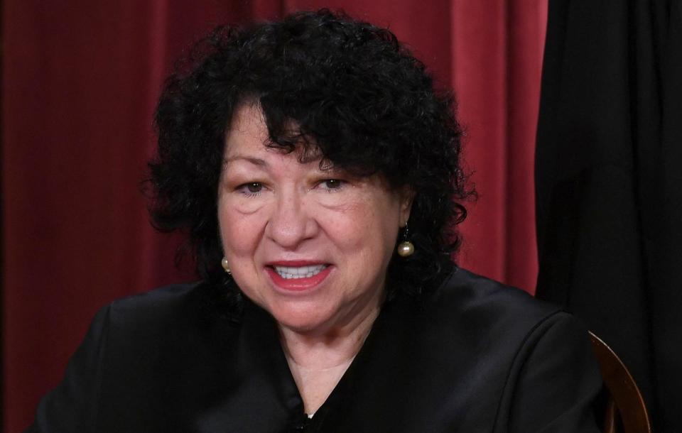 PHOTO: Associate Supreme Court Justice Sonia Sotomayor poses for the official photo at the Supreme Court in Washington, Oct. 7, 2022. (Olivier Douliery/AFP via Getty Images)