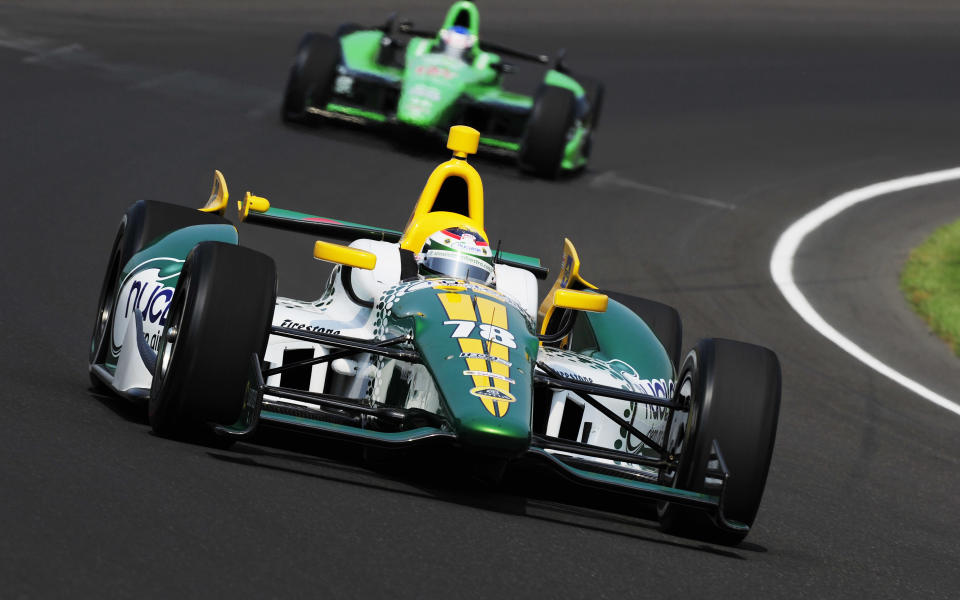 INDIANAPOLIS, IN - MAY 25: Simona de Silvestro of Switzerland driver of the #78 Lotus HVM Racing Dallara Lotus during final practice on Carb Day for the Indianapolis 500 on May 25, 2012 at the Indianapolis Motor Speedway in Indianapolis, Indiana. (Photo by Robert Laberge/Getty Images)