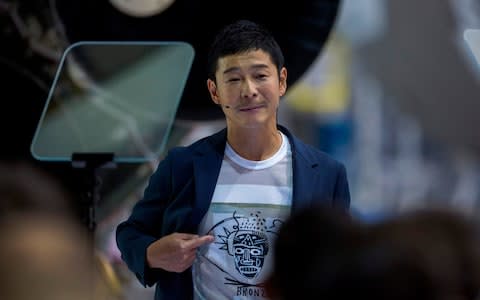 Japanese billionaire Yusaku Maezawa will be the first private passenger who will fly around the Moon, Elon Musk announced - Credit: DAVID MCNEW/AFP/Getty Images